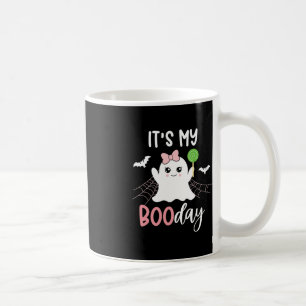 Its My Boo Day Cute Halloween Birthday Ghost Pink  Coffee Mug