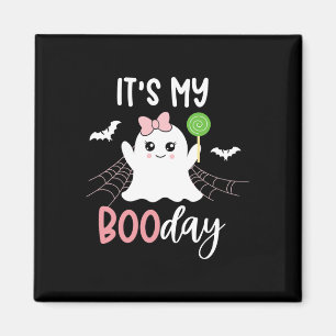 Its My Boo Day Cute Halloween Birthday Ghost Pink  Magnet