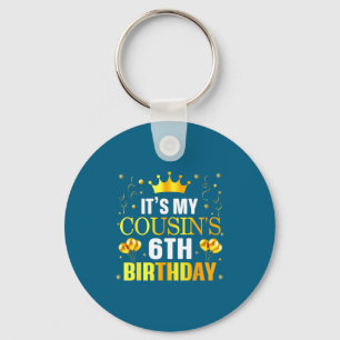It's my cousin's 6th birthday happy birthday 6 yea keychain