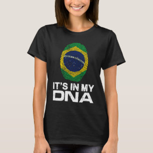 IT'S MY DNA IN Flag National Pride Fingerprint Bra T-Shirt