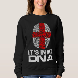 IT'S MY DNA IN flag national pride fingerprint Eng Sweatshirt
