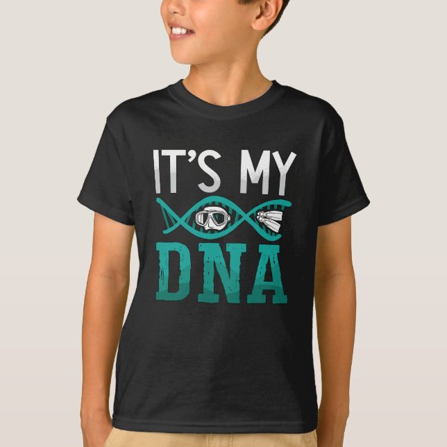 It's My DNA Spearfishing Freediving Dive Freediver T-Shirt (Front)
