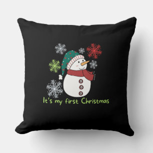It's my first Christmas Throw Pillow
