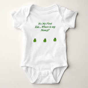 It's My First Eid for 6Months olds Baby Bodysuit