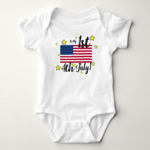 It's My First Fourth of July Baby One Piece Outfit Bodysuit