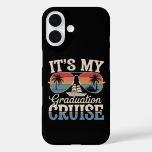It's My Graduation Cruise Graduate Trip Ship Retro iPhone 16 Case