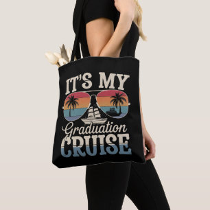 It's My Graduation Cruise Graduate Trip Ship Retro Tote Bag