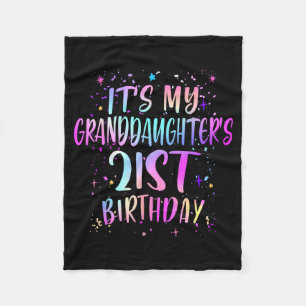 Its My Granddaughters 7th Birthday Happy 7 Years O Fleece Blanket