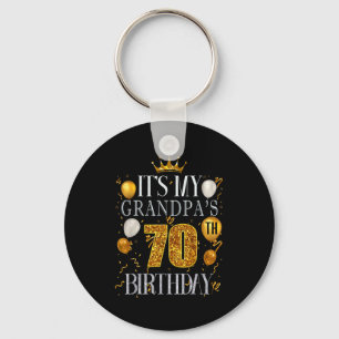 Its My Grandpas 70th Birthday Happy Birthday 70 Ye Keychain