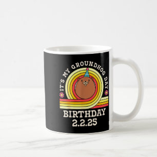 Its My Groundhog Day Birthday Party Hat Funny Retr Coffee Mug
