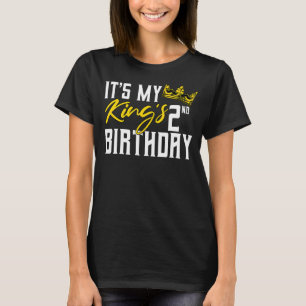 It's My King's 2nd Birthday Party Bday Celebration T-Shirt