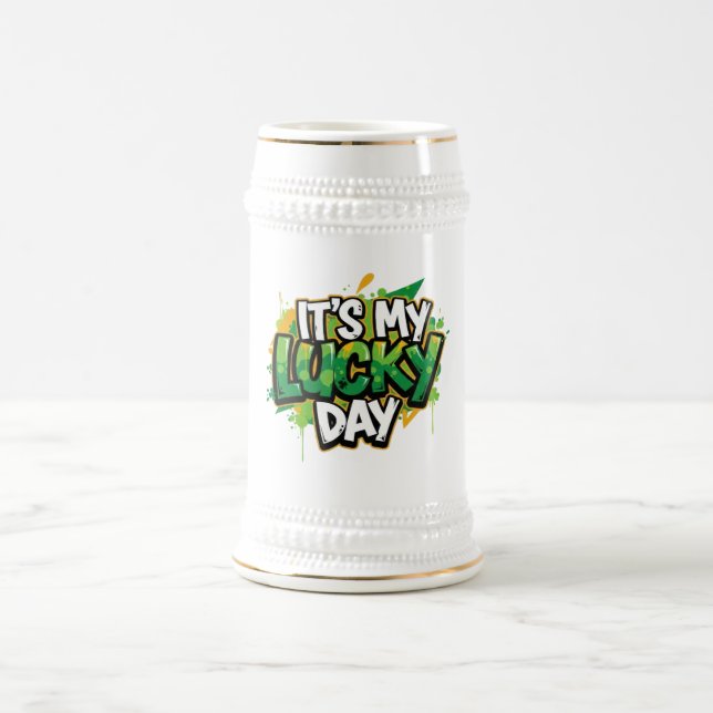 It's My Lucky Day St. Patrick's Day Beer Stein (Center)