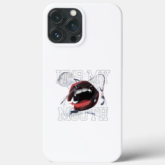 It's My Mouth Edgy Glitch Halftone Lips Case-Mate iPhone Case (Back)
