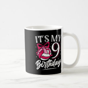 Its My Nine 9th Birthday Volleyll Girl Bday Party Coffee Mug