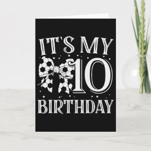 It's My Seven 7th Birthday Soccer Girl Bday Party Card