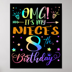 Its My Sisters 8th Birthday Happy Birthday 8 Years Poster