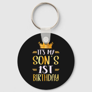 Its My Sons 1st Birthday Happy 1 Years Old  Keychain