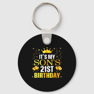 It's My Son's 21st Birthday Happy Birthday 21 Year Keychain