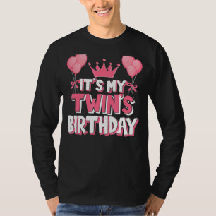 It's My Twin's Birthday Celebration T-Shirt