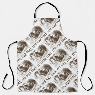It's Nap Time Sleeping Snoring Red King Wonderland Apron