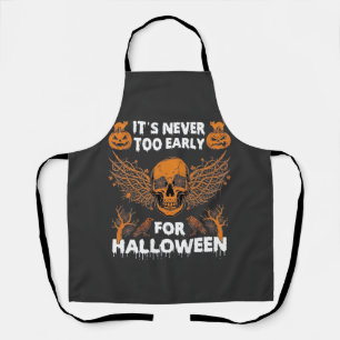 Its Never Too Early Halloween Skull Vine Wings_1 Apron