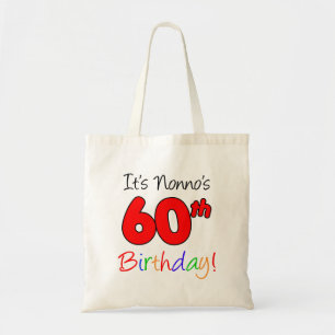 It's Nonno's 60th Birthday Fun and Colourful Tote Bag