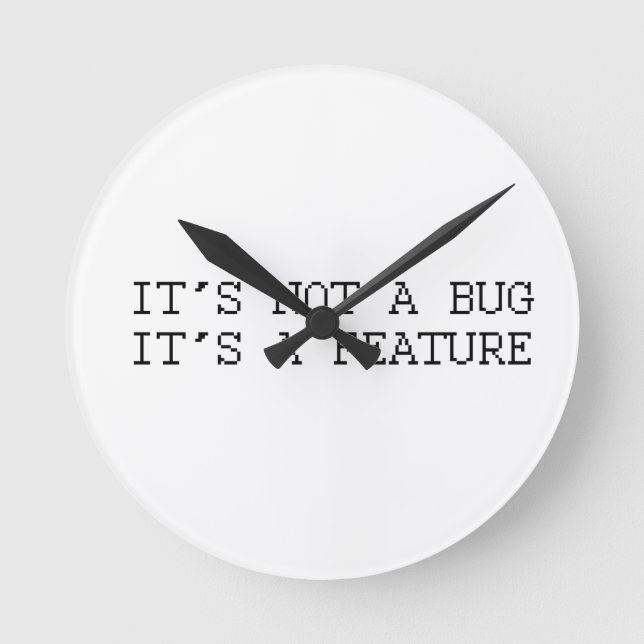 It's not a bug, funny design round clock (Front)