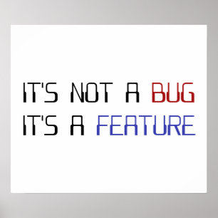 It's Not a Coding Bug It's a Programming Feature Poster