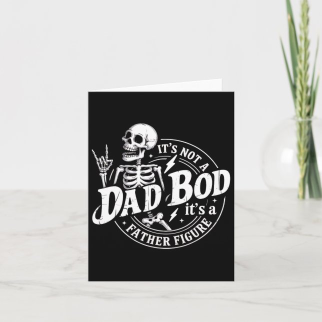 It's Not A Dad Bod It's A Father Figure Retro Fath Card (Front)