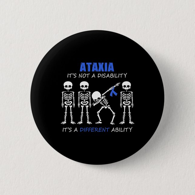 It's Not A Disability Dabbing Skeleton  2 Inch Round Button (Front)