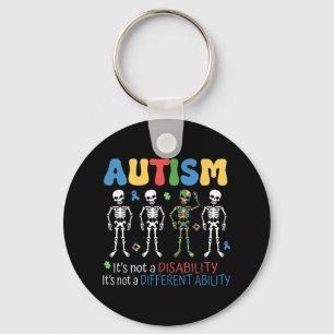 Its Not A Disability Different Ability Autism Awar Keychain