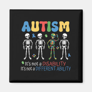 Its Not A Disability Different Ability Autism Awar Magnet