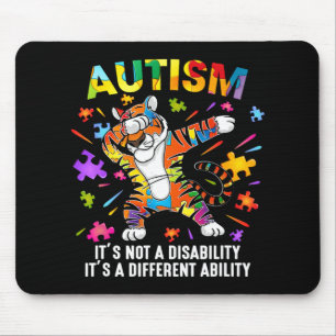 It's Not A Disability Tiger Autism Awareness Mouse Pad
