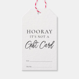 It's Not A Gift Card Funny Christmas Tags