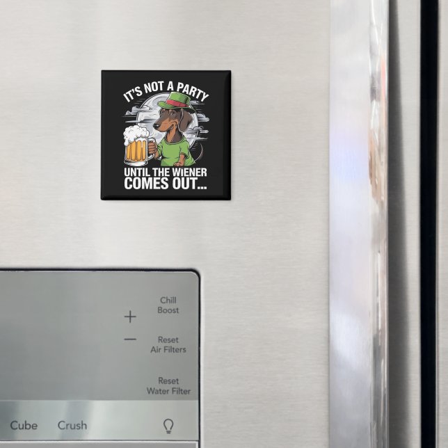 It's Not A Party Until Dachshund Irish Beer Wiener Magnet (In Situ (Fridge))