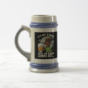 It's Not A Party Until Dachshund Irish Beer Wiener Stein