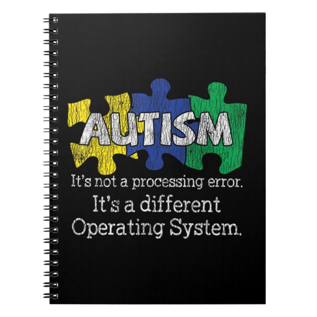 It's Not A Processing Error Mom Dad Family Autisti Notebook (Front)