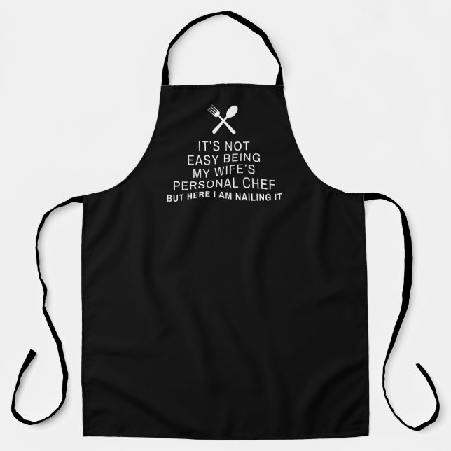 It's Not Easy Being My Wife's Funny Husband  Apron (Front)