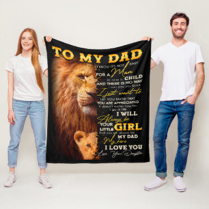 It's Not Easy For A Man To Raise A Child - To Dad  Fleece Blanket