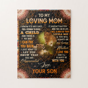 It's Not Easy For A Woman Raise A Child Son To Mom Jigsaw Puzzle