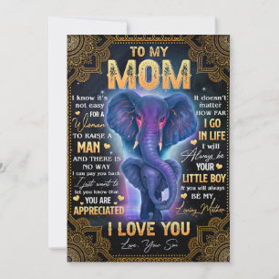 It's Not Easy For A Woman To Raise A Man - To Mom  Holiday Card