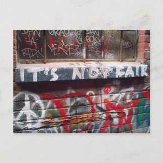 It's not fair postcard