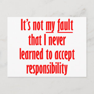It's not my fault postcard