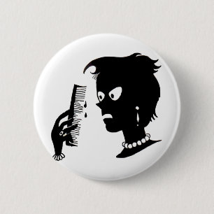 It's not my hair - it's the comb 2 inch round button