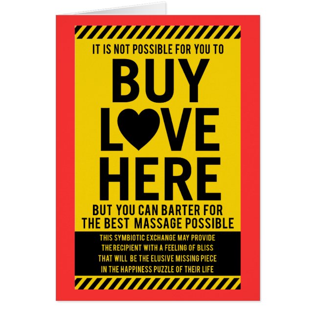 It's Not Possible For You To BUY LOVE Here (Front)