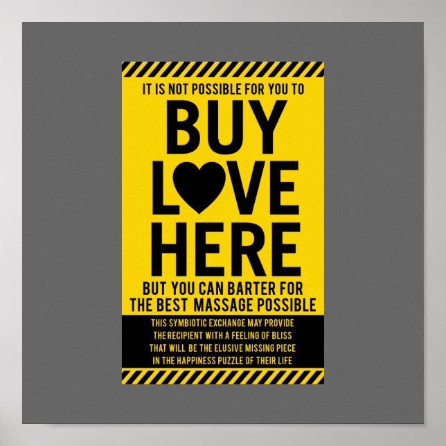 It's Not Possible For You To BUY LOVE Here Poster (Front)