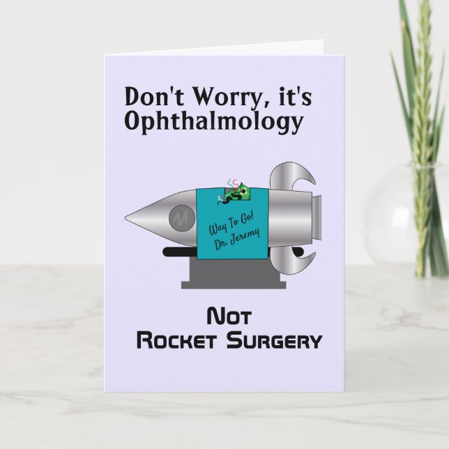 It's Not Rocket Surgery Personalized Card (Front)