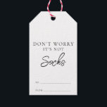 It's Not Socks Gift Card Funny Christmas Gift Tags<br><div class="desc">These Sarcastic Cheeky Punny Anit-Christmas gift tags are a fun way to add a little dark anit-Christmas humour to your wrapping. All of the text is editable and can be customized to suit your needs. For more advanced customization of this design,  simply select the "Customize It" button above.</div>