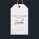 It's Not Socks Gift Card Funny Christmas Tags<br><div class="desc">These Sarcastic Cheeky Punny Anit-Christmas gift tags are a fun way to add a little dark anit-Christmas humour to your wrapping. All of the text is editable and can be customized to suit your needs. For more advanced customization of this design, simply select the "Customize It" button above.</div>