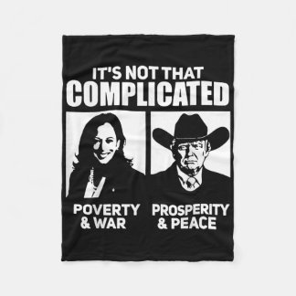 Its Not That Complicated Kamala Poverty & War Fleece Blanket